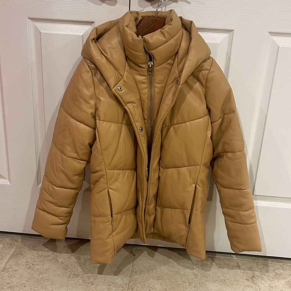 Abercrombie Leather Puffer Jacket